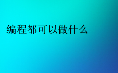 编程都可以做什么?