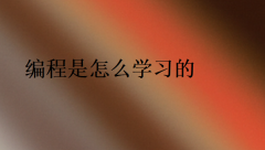 编程是怎么学习的?