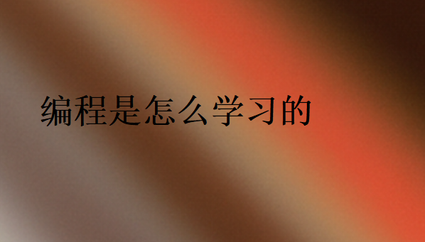 编程是怎么学习的